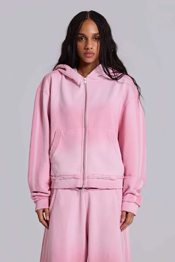 Pink Sporty Baggy Monster Hoodie