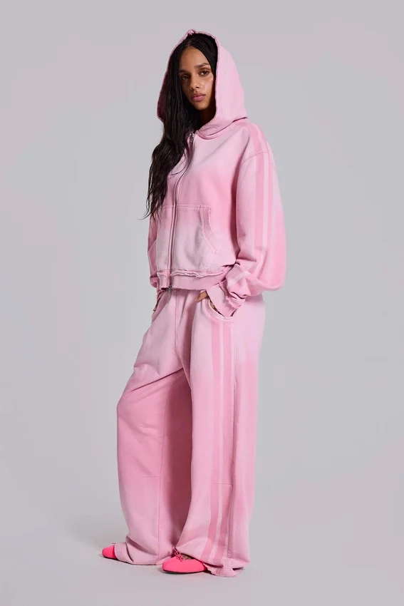 Pink Sporty Baggy Monster Hoodie