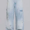 Pinstripe Double Knee Carpenter Jeans