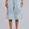 Pinstripe Double Knee Carpenter Jorts