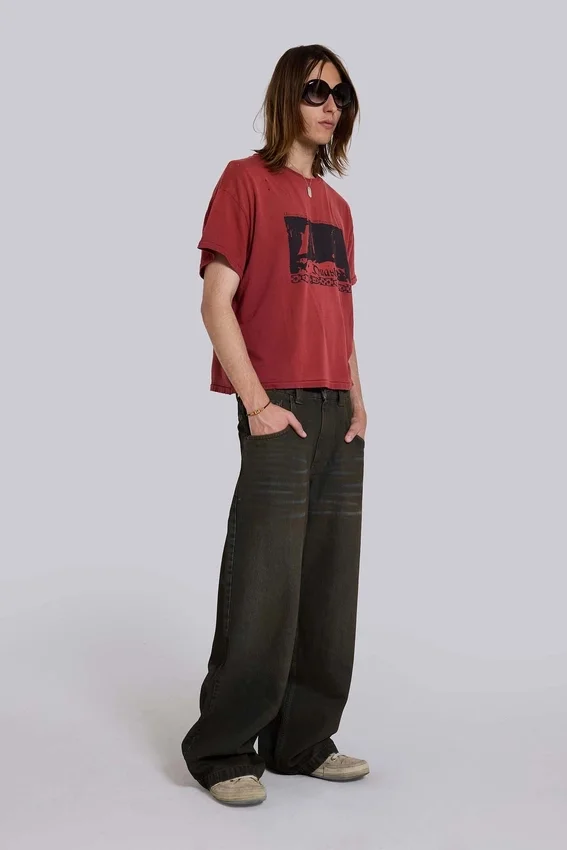 Quasi Red Cropped T-Shirt