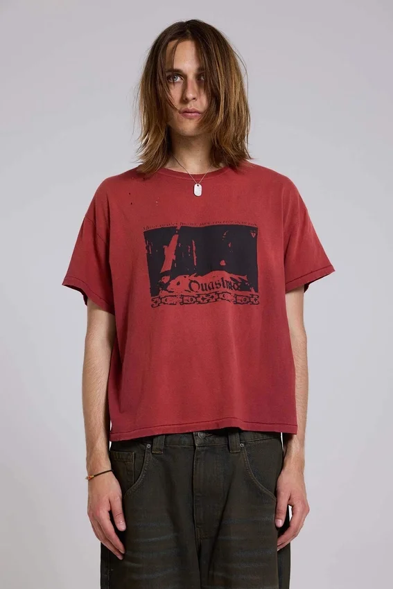 Quasi Red Cropped T-Shirt
