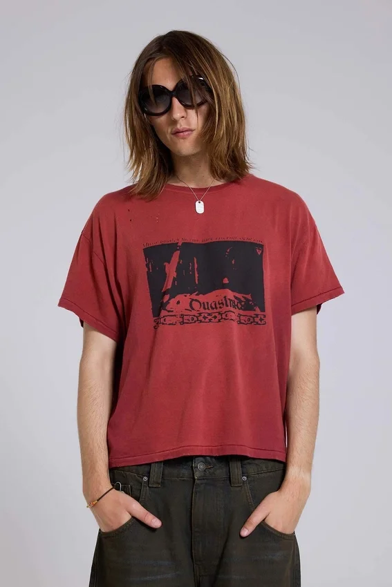 Quasi Red Cropped T-Shirt