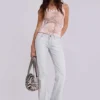 Ramona Burnout Vest Top in Pink