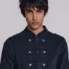 Rebel Military Jacket in Washed Black