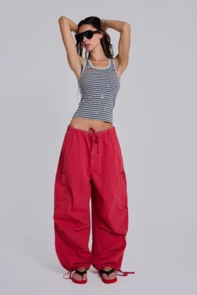 Red Parachute Cargo Pants