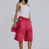 Red Sport Stripe Monster Jogger Shorts