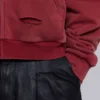 Red Sun Faded Waffle Lined Zip Hoodie