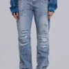 Rider Low Rise Straight Leg Jeans in Light Wash