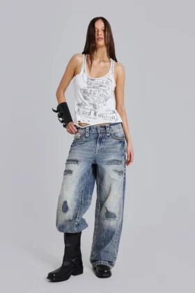 Rock Revival Chain Embroidered Vest Top