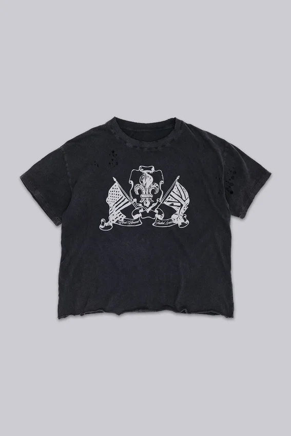 Rock Revival Distressed National Cropped T-Shirt