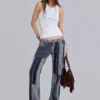 Rock Revival Patchwork Flag Rider Jeans