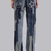 Rock Revival Patchwork Flag Rider Jeans
