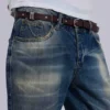 Saddle Skinny Brown Leather Belt