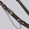 Saddle Skinny Brown Leather Belt