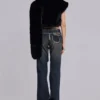Saskia 2-in-1 Faux Fur Shrug in Black