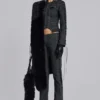 Saskia 2-in-1 Faux Fur Shrug in Black