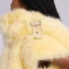 Saskia 2-in-1 Faux Fur Shrug in Yellow