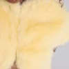Saskia 2-in-1 Faux Fur Shrug in Yellow
