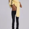 Saskia 2-in-1 Faux Fur Shrug in Yellow