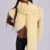 Saskia 2-in-1 Faux Fur Shrug in Yellow