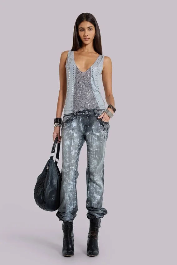 Kate Studded Plunge Vest Top