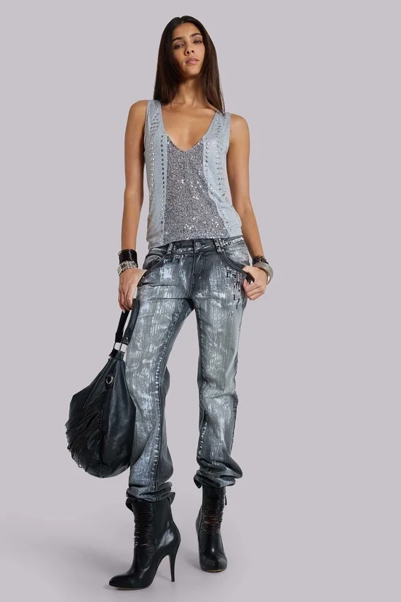 Kate Studded Plunge Vest Top