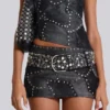 Shadow Studded Mini Skirt