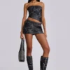 Shadow Studded Mini Skirt