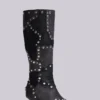 Shadow Studded Knee-High Boot