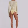 Sheer Henley Top in Buttercup