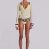Sheer Henley Top in Buttercup