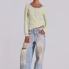 Sheer Henley Top in Buttercup
