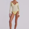 Sheer Henley Top in Buttercup