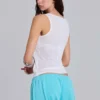 Sheer Henley Vest in White