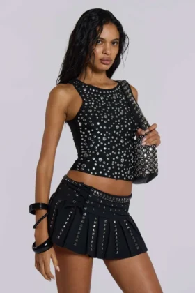Silvra Studded Tankini Vest