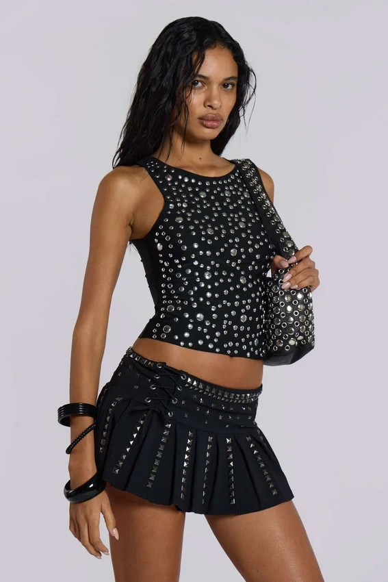 Silvra Studded Tankini Vest