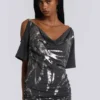 Sky Asymmetric Mini Dress