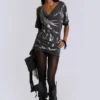 Sky Asymmetric Mini Dress