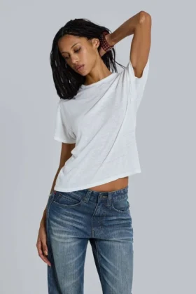 Slub White T-Shirt