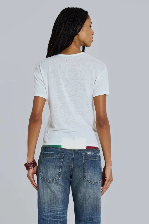 Slub White T-Shirt