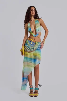 Soleila Draped Maxi Skirt