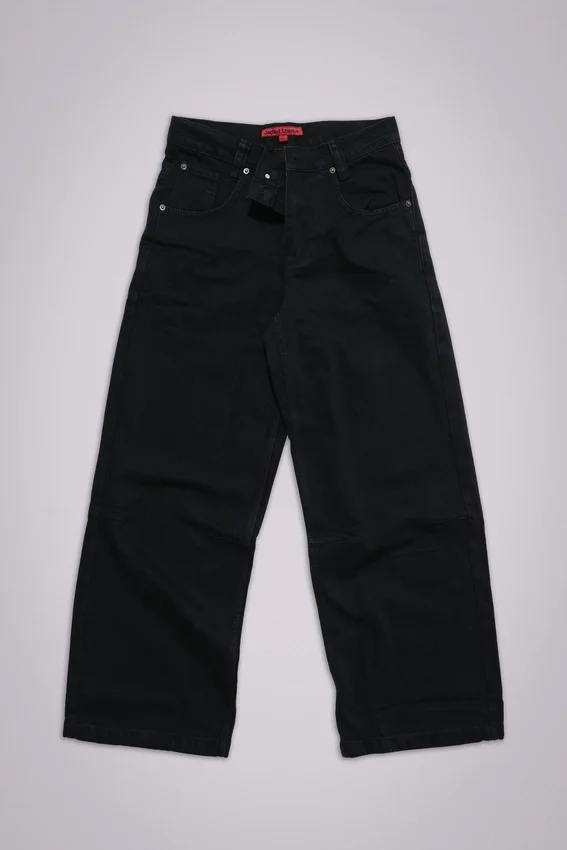 Solid Black Low Rise Colossus Jeans