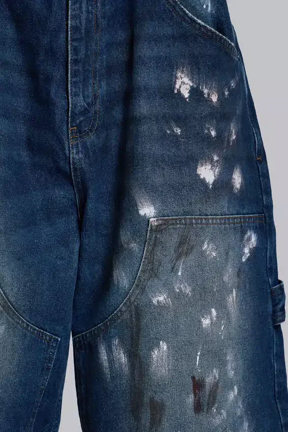 Splatter Cinch Carpenter Jeans