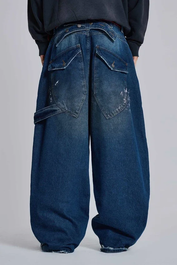 Splatter Cinch Carpenter Jeans