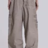 Stone Oil Wash Parachute Pants