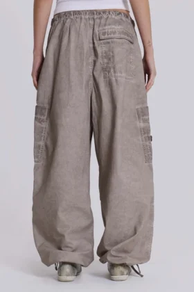 Stone Oil Wash Parachute Pants