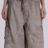 Stone Oil Wash Parachute Pants