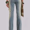 Strap Up Stonewash Jeans