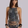 Strings Attached Backless Top in Chainmail